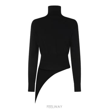 랑방 블랙 울 스웨터 RWPO0004K065H2510 B0482202563