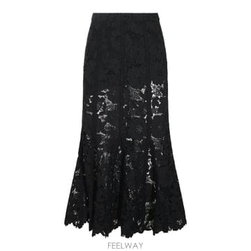 셀프 포트레이트 블랙 스커트 AW26049MSKB B0482277251