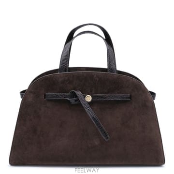 토리 버치 다크 브라운 레더 탑 핸들 백 183363201 B0482277264