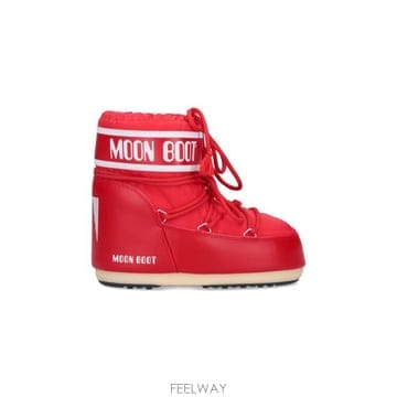 26FW 문부츠 아이콘 나일론 로우 부츠 80D1409340 D001 RED