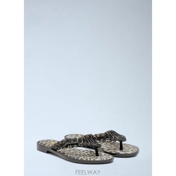 26 F/W 가니 러플 스트랩 플립 플랍 D1020031 099 B0112326486