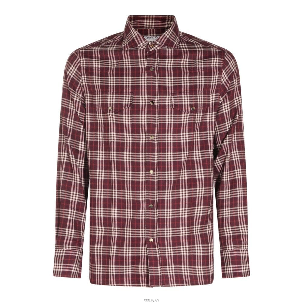 Brunello Cucinelli ���ڷ� ��ġ�ڸ� ���� ��ư üũ ���� MY6554008C037 B0482322211���ڷ� ��ġ�ڸ� ���� ��ư üũ ���� MY6554008C037 B0