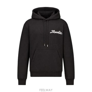 26 F/W 랑방 쁘띠 로고 후드 LANVIN 코튼 블랙 RM-HO0 B0732297511