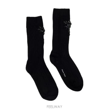 26 F/W 시몬 로샤 청키 앵클 양말 시모네 ROCHA 울 블랙 S B0732305394
