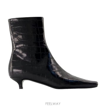 26 F/W 토템 슬림 CROCO 앵클 부츠 TOTEME 레더 블랙  B0732305417
