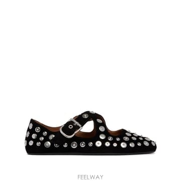 26 F/W 알라이아 CRISS 크로스 플랫슈즈 AA3A046I270 B0742312823