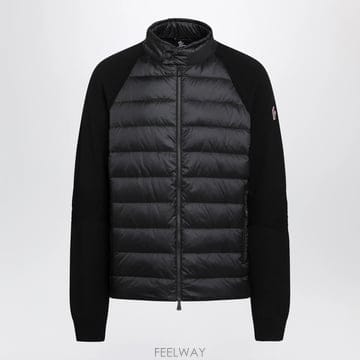 26 F/W 몽클레어 블랙 패딩 집업 가디건 인 울 블렌드 9B000 B0052327111