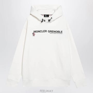26 F/W 몽클레어 화이트 코튼 후드 맨투맨 WITH 코디네이트 8 B0052327112
