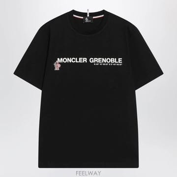 26 F/W 몽클레어 블랙 코튼 티셔츠 WITH 로고 8C000038 B0052327116
