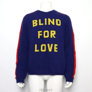 구찌 496686 BLIND FOR LOVE 울 로고 남성 니트 스웨터aa68155