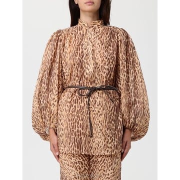 [A6] 짐머만 3203TSS255 여성 셔츠 3203TSS255-TAN-LEOPARD