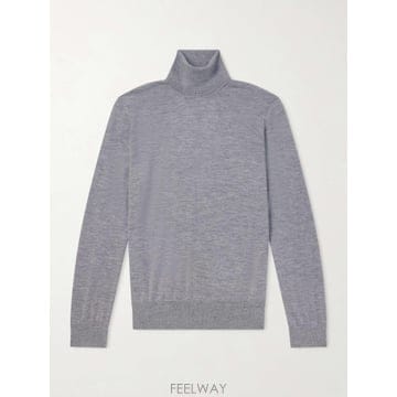 26 FW 던힐 그레이 캐시미어 터틀넥 스웨터 TP581699518
