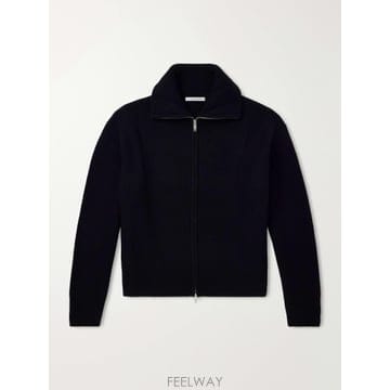 26 FW 스튜디오 니콜슨 블랙 리브드 메리노 울 집업 가디건 TP581698716
