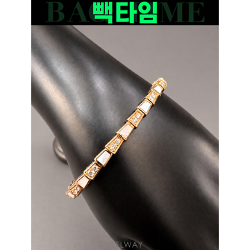 [빽타임] *국내백화점* 불가리 세르펜티 바이퍼 로즈골드 팔찌 자개 다이아 S사이즈 358476