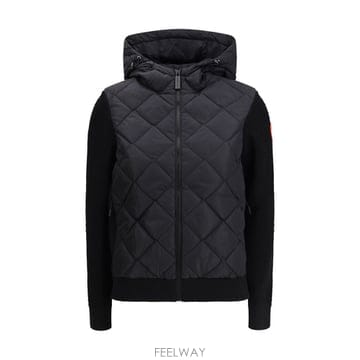 해외 AW25 캐나다구스 여성 HyBridge 퀼팅 니트 후드 다운 재킷 6800L_9061