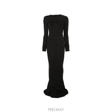 Rick Owens �׶�����Ÿ �ؿ� �������� ��ũ������ ���� COTTON GOWN DRESS DS02F6512RN09�׶�����Ÿ �ؿ� �������� ��ũ������ ���� COTTON GOWN D