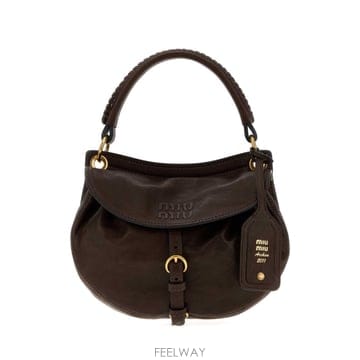 Miu Miu [X45]�̿�̿� 5BC2212BBL F0NBL ���� ��Ʈ�� ���۹� ž�ڵ�� �ڵ�� Dark brown na[X45]�̿�̿� 5BC2212BBL F0NBL ���� ��Ʈ�� ���۹� ž��