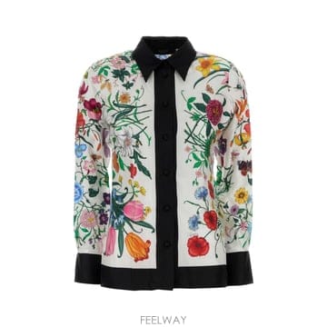 GUCCI [X45]���� A003Z2ZAVNO 9097 ���� ���� ���� ����콺 Printed twill shirt[X45]���� A003Z2ZAVNO 9097 ���� ���� ���� ����콺 Pri