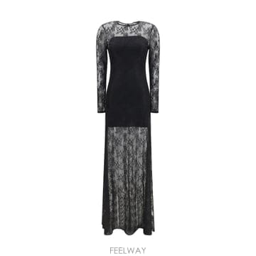 | Other Brand | [K68]NISSA RRS16933 BLACK ���� ���ǽ� �� �̵� �̴� �巹�� Long lace Dress[K68]NISSA RRS16933 BLACK ���� ���ǽ� �� �̵� �̴� ��