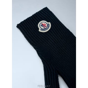 26 F/W 몽클레어 리브드 니트 장갑 WITH 로고 패치 L2091 B0112319862