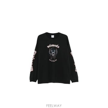 인더샵 VETEMENTS 베트멍 블랙 롱슬리브 탑