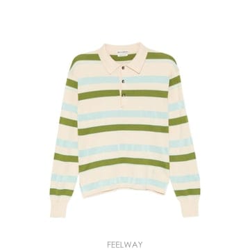 인더샵 JW ANDERSON JW 앤더슨 아이보리 스트라이프 폴로 셔츠