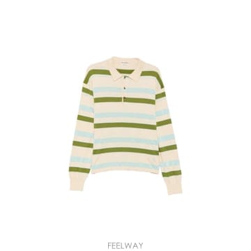 인더샵 JW ANDERSON JW 앤더슨 스트라이프 그린 니트
