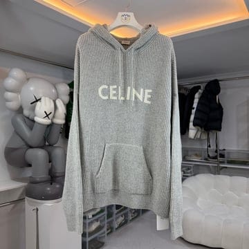 셀린느 리브드 울 로고 니트