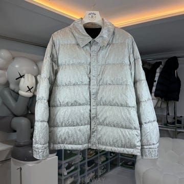 디올 오블리크 자카드 올오버 퀄팅 패딩 자켓