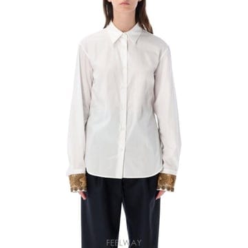 Dries Van Noten 26FW �帮�� �� ��ư ���� Ƽ���� 2620107414445 BIANCO26FW �帮�� �� ��ư ���� Ƽ���� 2620107414445 BIANCO