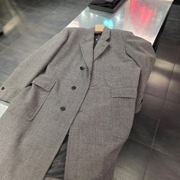 프라다 울 알파카 남성 정장 코트