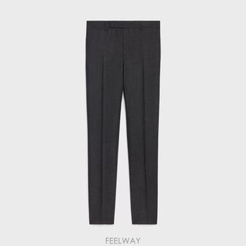 셀린느 스트라이프 플란넬 남성 정장 팬츠 2P96A437V.10AT
