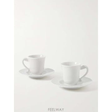 부첼라티 셋 오브 투 PORCELAIN 커피 CUPS HPOBAR0 B0080098899