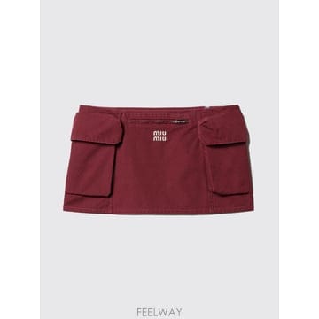 [A6] 미우미우 MG2610SOOO19CV 여성 미디 스커트 MG2610SOOO19CV-F0399