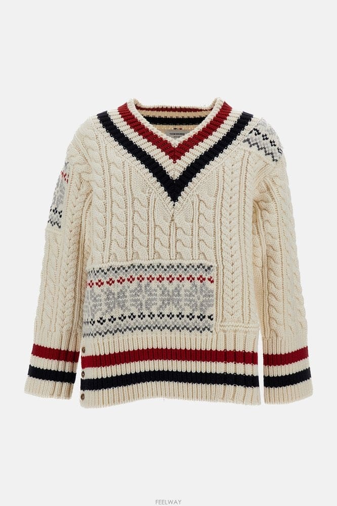 Thom Browne 26 F/W �� ���� ��ġ��ũ ���̺� FAIRISLE V �� ũ���� B003229470126 F/W �� ���� ��ġ��ũ ���̺� FAIRISLE V �� ũ���� 