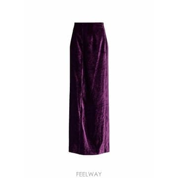26FW 마르지엘라 하이 웨이스트 버진 울 콜럼 스커트 S29MI0015S53941 407 PURPLE