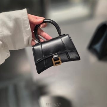 발렌시아가 아워글래스 미니 탑핸들백 637372 1QJ4M 1000