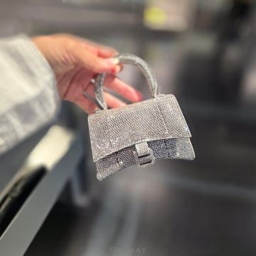발렌시아가 아워글래스 라인스톤 미니 체인백 664676 28D0Y 1272