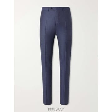 26 FW CANALI 네이비 스트레이트 핏 울 트윌 수트 팬츠 TP581710895