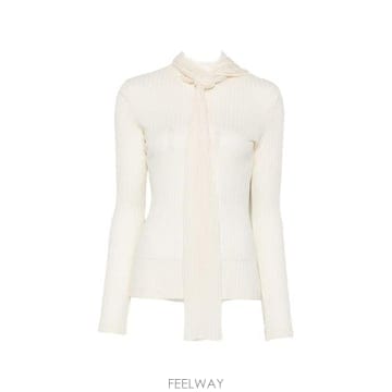 Toteme �׶�����Ÿ �ؿ� ���� ���� RIBBED BOW BLOUSE 264WRT0906FB0818116�׶�����Ÿ �ؿ� ���� ���� RIBBED BOW BLOUSE 264WRT0906