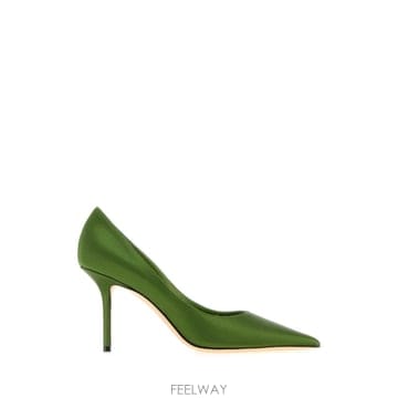 Jimmy Choo [X45]������ LOVE85SAT CLOVER ���� ������ ������ ������ ��Ʈ���� Green satin Lo[X45]������ LOVE85SAT CLOVER ���� ������ ������ ������