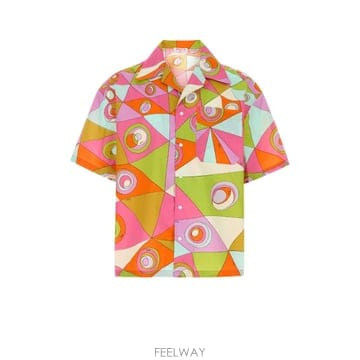 Emilio Pucci [X45]���и���Ǫġ 6HRJ906H720 051 ���� ���� ���� ���� ���� Printed poplin sh[X45]���и���Ǫġ 6HRJ906H720 051 ���� ���� ���� ���� 