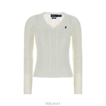Ralph Lauren [X45]����  211971870 003 ���� ������ ��Ʈ ����� White cotton sweater[X45]����  211971870 003 ���� ������ ��Ʈ ����� White