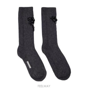 26FW 시몬로샤 양말 SOCK76B 0673 DARK GREY BLACK JET GREY