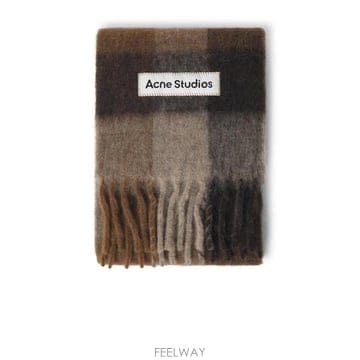 26FW 아크네 스튜디오 모헤어 체크 머플러 CA0084DTJ Brown