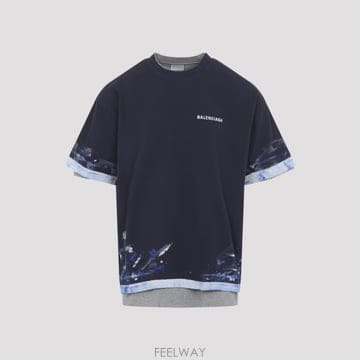 [A3] 발렌시아가 A009CW TUVJ7 티셔츠 A009CW TUVJ7 8065 NAVY