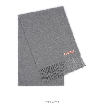 26FW 아크네 스튜디오 내로우 울 프린지 머플러 CA0218 990 GREY MELANGE
