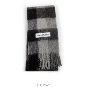Acne 26FW ��ũ�� ��Ʃ��� ����� üũ ���÷� CA0084 DUC DARK BLACK GREY26FW ��ũ�� ��Ʃ��� ����� üũ ���÷� CA0084 DUC DAR