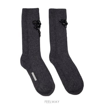 26 F/W 시몬 로샤 청키 앵클 양말 시모네 ROCHA 울 그레이  B0732305393