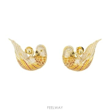 26 F/W 짐머만 PLUME PAVE 스터드 귀걸이 ZIMMERMA B0732311681
